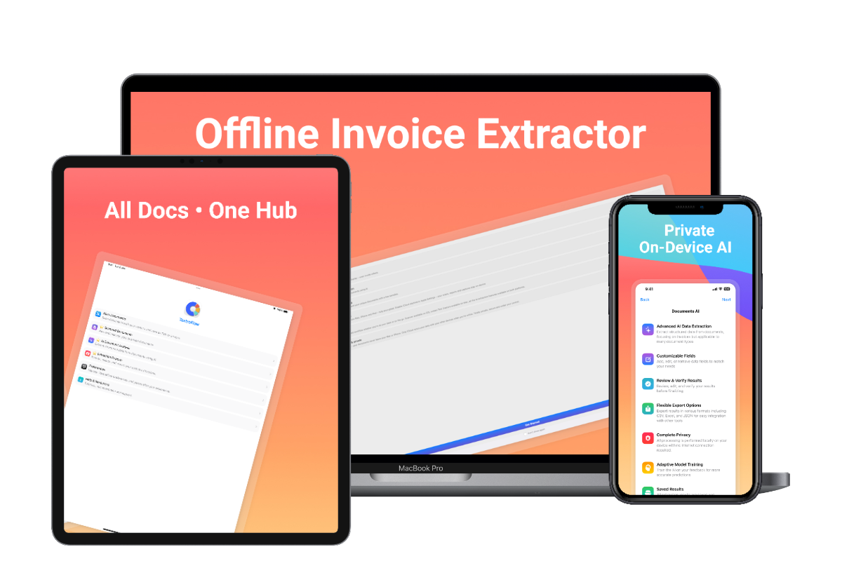 TextraFlow - Offline Invoice Extractor across devices